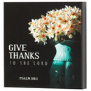 Give Thanks White Floral 6 x 6 MDF Decorative Wall and Tabletop Frame