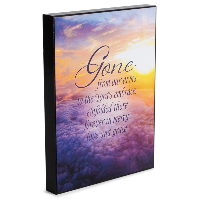Gone From Our Arms Purple Golden Sunset 8 x 6 MDF Decorative Wall and Tabletop Frame