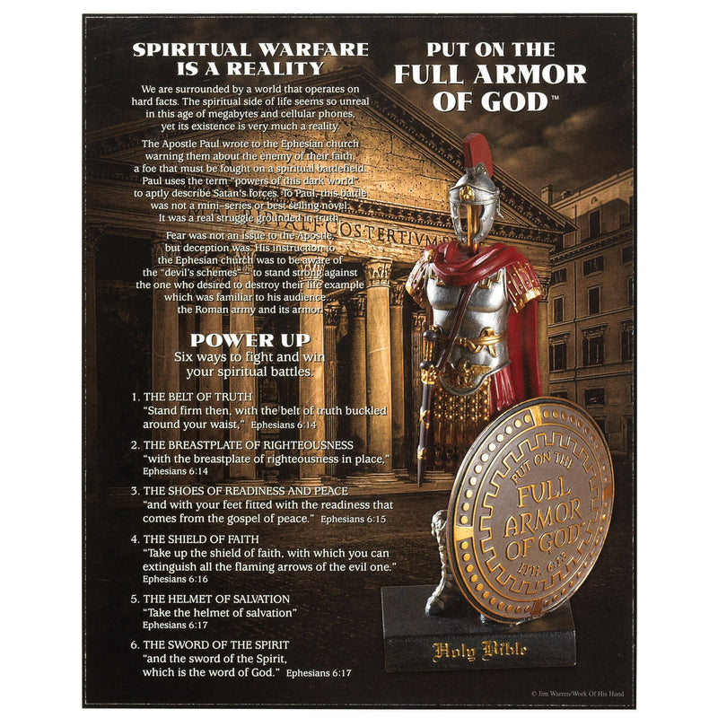 Put On Full Armor Antiqued Bronzed 10 x 8 MDF Decorative Wall and Tabletop Frame