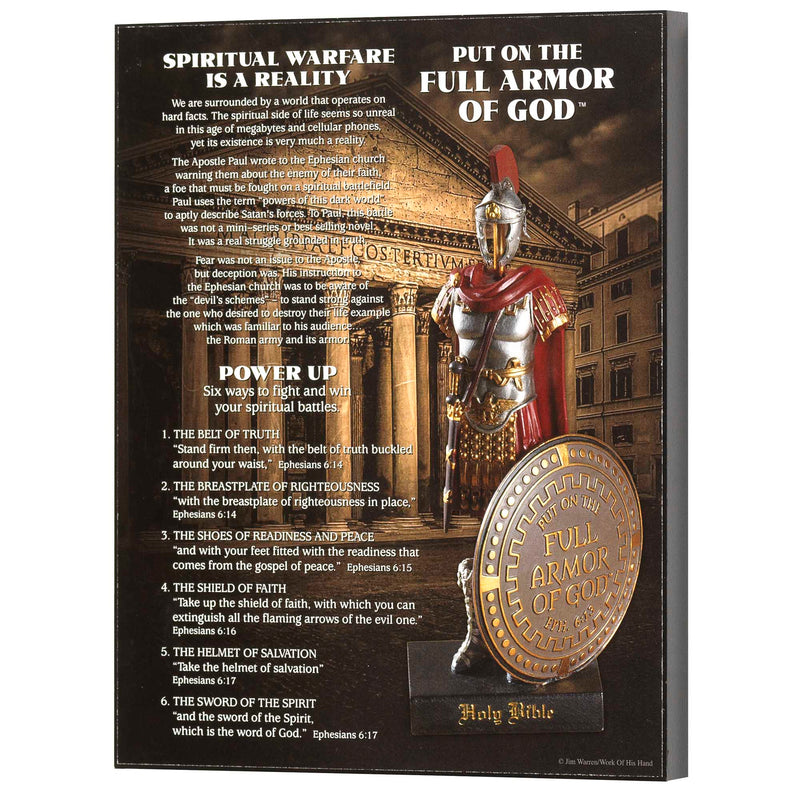 Put On Full Armor Antiqued Bronzed 10 x 8 MDF Decorative Wall and Tabletop Frame