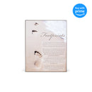 Dicksons Footprints Sentimental Poem Sandy Beach with Waves 8 x 10 Wood Wall Sign Plaque