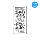 Dig Into His Word Love Letter To You Black 18 x 9 MDF Decorative Wall Sign Plaque