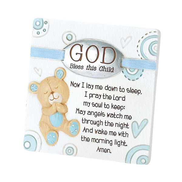 Dicksons Boy Bless This Child Blue 4 x 4 Tabletop Sign Plaque