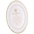 Dicksons Gold Tone 50th Wedding Anniversary 12.5 x 12.5 Porcelain Table Top Plate and Sign Plaque