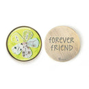 Forever Friend Loves at All Times Proverbs 17:17 Flower Metal Inspirational Hand Held Pocket Stone