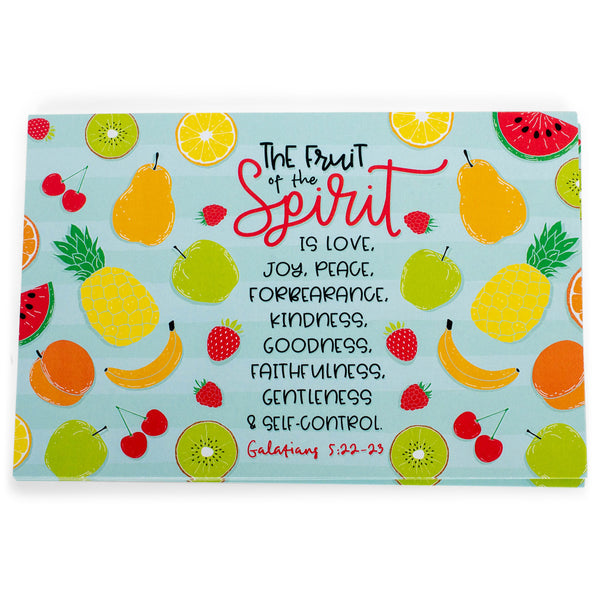 Fruit of the Spirit Colorful 4 x 6 Paper Recipe Card Set of 24