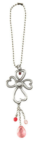 Dicksons Cross Red and Silver Tone 8 x 4 Inch Zinc Alloy Metal Auto Dangle Hanging Ornament