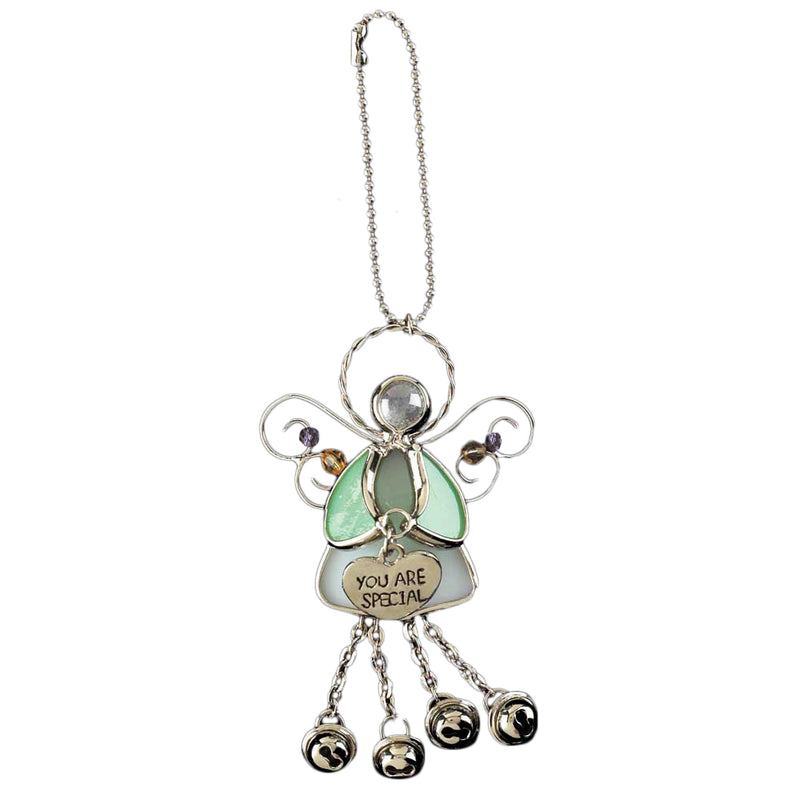 Dicksons You are Special Heart Guardian Angel Silver Tone 4 Inch Metal Auto Mirror Dangle Car Charm