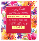 Seek Find Search For Me Pink Floral 10 x 10 MDF Decorative Wall and Tabletop Sign Plaque