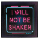 I Will Not Be Shaken Pink 6 x 6 MDF Decorative Wall and Tabletop Frame