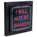 I Will Not Be Shaken Pink 6 x 6 MDF Decorative Wall and Tabletop Frame