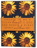 Create In Me Clean Heart Sunflower Yellow 10 x 8 MDF Decorative Wall Sign Plaque