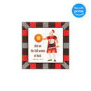 Armor Of God Red Grey Striped 8 x 8 MDF Decorative Wall and Tabletop Frame