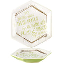 They Broke Bread In Their Homes Cream And Sage 4 x 4 Dolomite Ceramic Spoon Rest