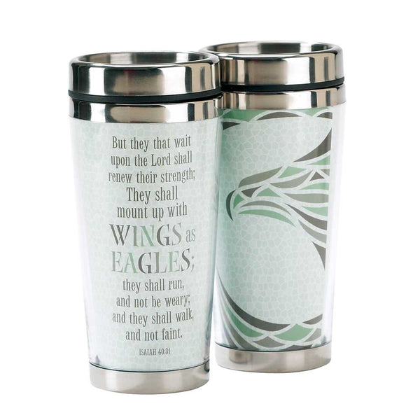 Dicksons Teal Eagles Wings 16 Oz. Stainless Steel Insulated Travel Tumbler Mug
