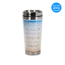 Footprints in the Sand Poem 16 Oz. Stainless Steel Insulated Travel Mug with Lid