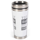 Dad Bod Father Figure Black 16 ounce Stainless Steel Travel Tumbler Mug with Lid