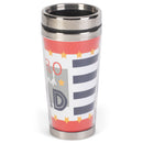 Hero Legend Dad Red Black Stripe 16 ounce Stainless Steel Travel Tumbler Mug with Lid