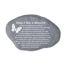 Dicksons Today I Saw A Butterfly Pewter Gray 10 x 7 Inch Resin Stepping Stone or Wall Plaque