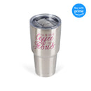 Girl Runs On Coffee & Jesus 30 Ounce Stainless Steel Travel Coffee Mug With Lid