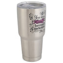 Loved Beyond Measure Bright Pink 30 ounce Stainless Steel Travel Tumbler Mug with Lid