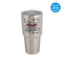 Loved Beyond Measure Bright Pink 30 ounce Stainless Steel Travel Tumbler Mug with Lid