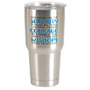 Serenity Prayer Silver Tone 30 ounce Stainless Steel Travel Tumbler Mug