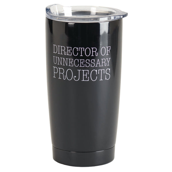 Director Unnecessary Projects Black 20 ounce Stainless Steel Travel Tumbler Mug