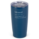 Blessed Definition Stone Blue 20 ounce Stainless Steel Travel Tumbler Mug with Lid