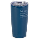 Blessed Definition Stone Blue 20 ounce Stainless Steel Travel Tumbler Mug with Lid