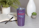 One Blessed Hot Mess Plum Purple 20 ounce Stainless Steel Travel Tumbler Mug with Lid