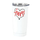 Go Hard Or Go Home Sports Red Black 20 ounce Stainless Steel Travel Tumbler Mug with Lid