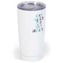 Go Hard Or Go Home Running Teal Blue 20 ounce Stainless Steel Travel Tumbler Mug with Lid