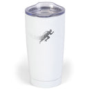 Go Hard Or Go Home Running Teal Blue 20 ounce Stainless Steel Travel Tumbler Mug with Lid