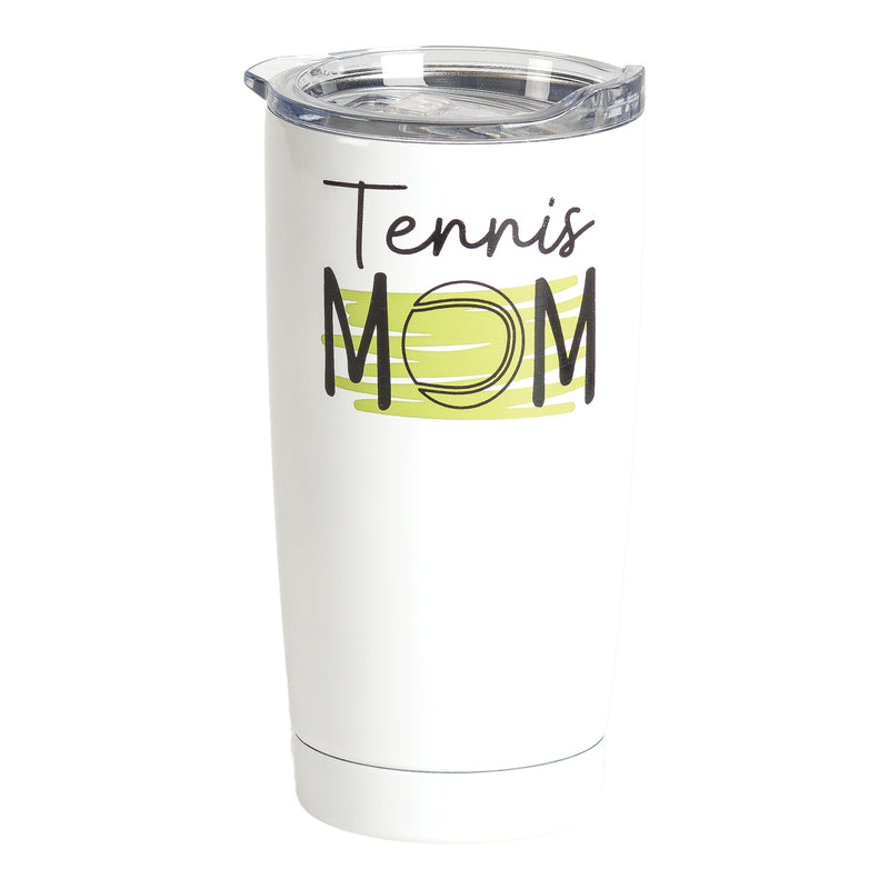 Tennis Mom 20 ounce Stainless Steel Travel Tumbler Mug with Lid