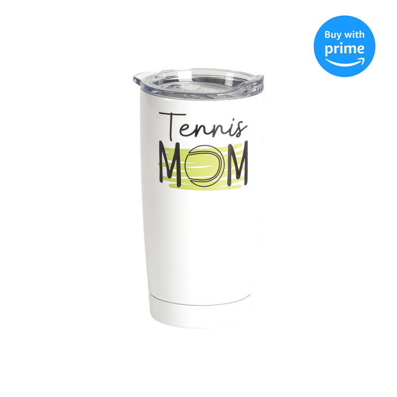 Tennis Mom 20 ounce Stainless Steel Travel Tumbler Mug with Lid