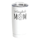 Volleyball Clean White 20 ounce Stainless Steel Travel Tumbler Mug with Lid