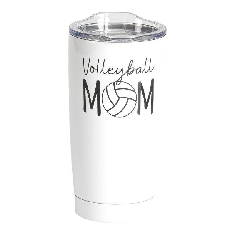 Volleyball Clean White 20 ounce Stainless Steel Travel Tumbler Mug with Lid