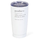 Goodness Definition Black and White 20 ounce Stainless Steel Travel Tumbler Mug with Lid