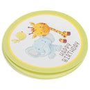 Precious Little Monkey Giraffe Elephant Monthly Milestone 5 x 5 Paper Adhesive Shirt Sticker