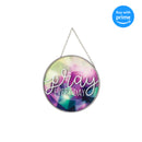 Pray Everyday Purple Geometric 6 x 6 Glass Decorative Sun Catcher with Suction Cup