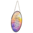 Gone From Our Arms Orange Sunset 6 x 6 Glass Decorative Sun Catcher with Suction Cup