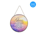 Gone From Our Arms Orange Sunset 6 x 6 Glass Decorative Sun Catcher with Suction Cup