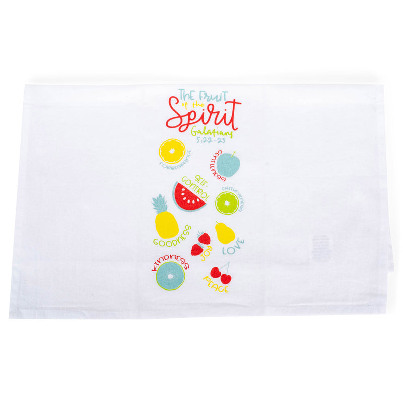 Fruit of the Spirit Colorful 18 x 22 Cotton Decorative Tea Hand Towel Flour Sack