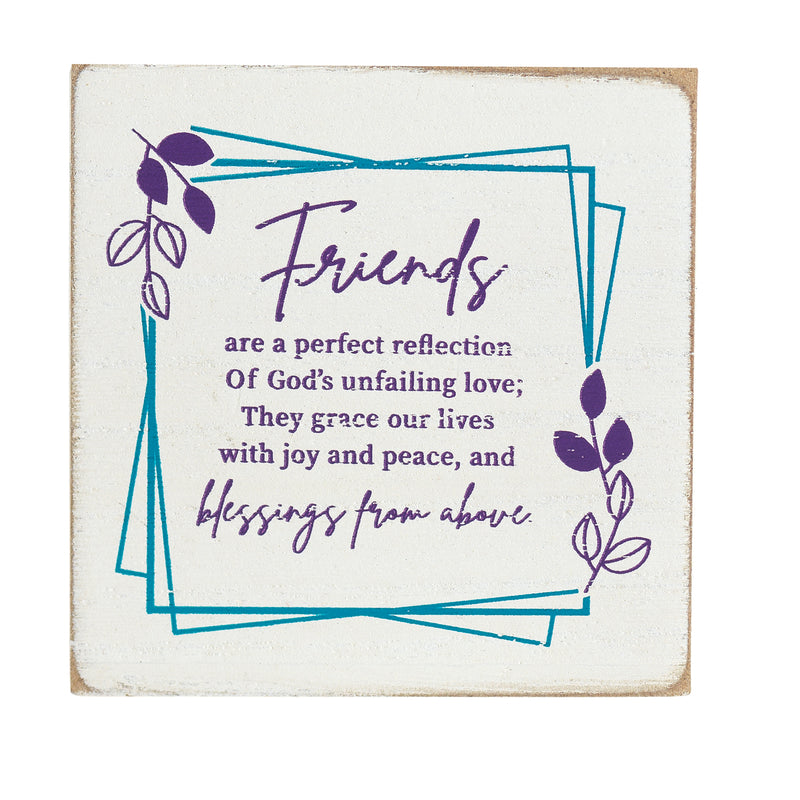 Dicksons Friends Perfect Grace Lives Weathered Whitewash 3 x 3 MDF Decorative Wall Sign Plaque