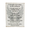 Thought Of Your Memories Keepsake Black Angel Wings 4 x 3 MDF Decorative Wall Sign Plaque
