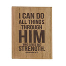 Dicksons Can Do All Things Chocolate Brown 4 x 3 MDF Decorative Wall and Tabletop Sign Plaque