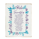 Friendship Treasure Valuable Turquoise 4 x 3 MDF Decorative Wall Sign Plaque