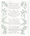 Marriage Takes Three Green Foliage 10 x 8 MDF Decorative Wall and Tabletop Sign Plaque