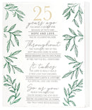 Dicksons 25 Years Ago Green Foliage 10 x 8 MDF Decorative Wall and Tabletop Sign Plaque